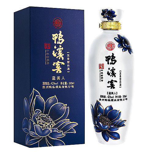 [정품]야시자오주.  람미인(鸭溪窖酒. 蓝美人) 500ml, 42%Vol