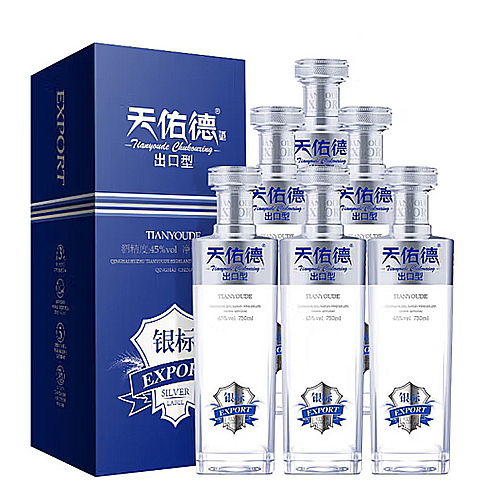 [정품]텐요우더칭커주(天佑德青稞酒), 출구형은표(出口型银示).750ml. 45%vol