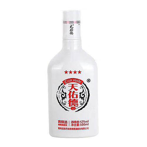 [정품]텐요우더칭커주(天佑德青稞酒), 홍4성(红4星). 500ml. 42%vol