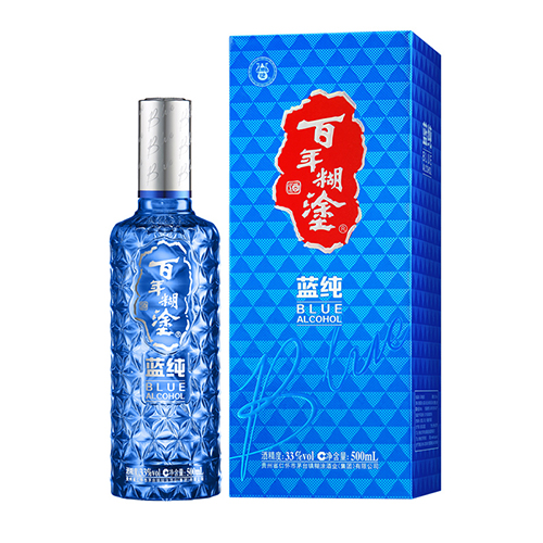 [정품]바이니엔후투. 람순(百年糊涂,蓝纯) 500ml, 52%Vol