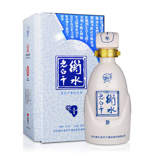 [정품]헝쉐이라오바이간. 고법10(衡水老白干. 古法10) 500ml, 43%vol