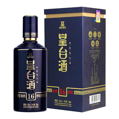 [정품]황타이주. 교저원장16(皇台酒 窖底原浆16) 500ml. 52%vol.