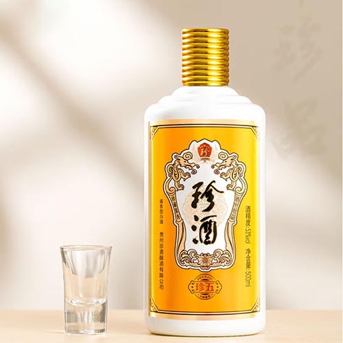 [정품]쩐주, 진5 금장판(珍酒. 珍五,金装版) 500ml, 53%Vol