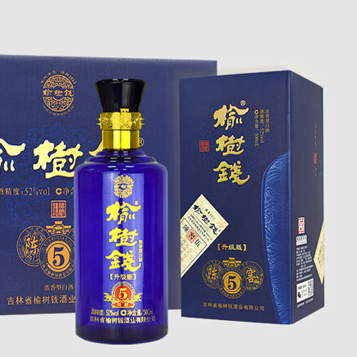 [정품]료수첸주. 진교5(榆树钱酒, 陈窖 5) 500ml, 52%Vol