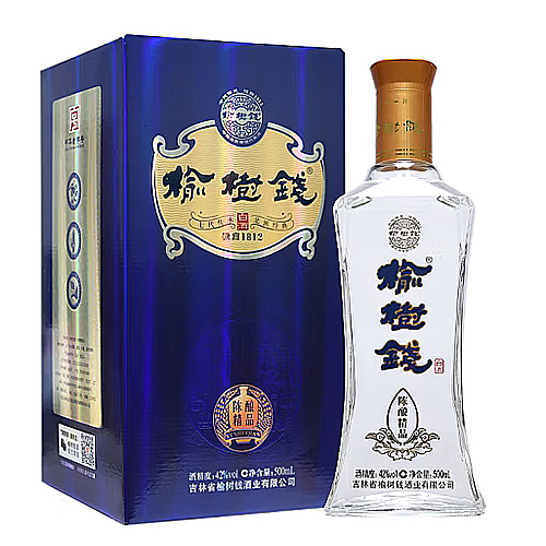 [정품]료수첸주. 진랑정품(榆树钱酒, 陈酿精品) 500ml, 42%Vol