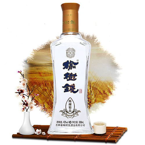 [정품]료수첸주. 진랑정품(榆树钱酒, 陈酿精品) 500ml, 42%Vol