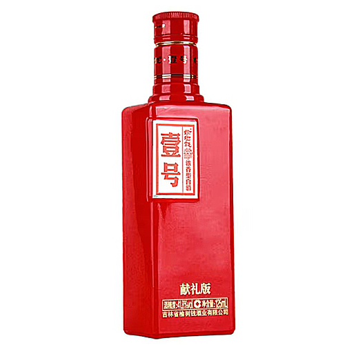 [정품]료수첸주. 납례판1호(榆树钱酒, 献礼版壹号) 500ml, 50.8%Vol