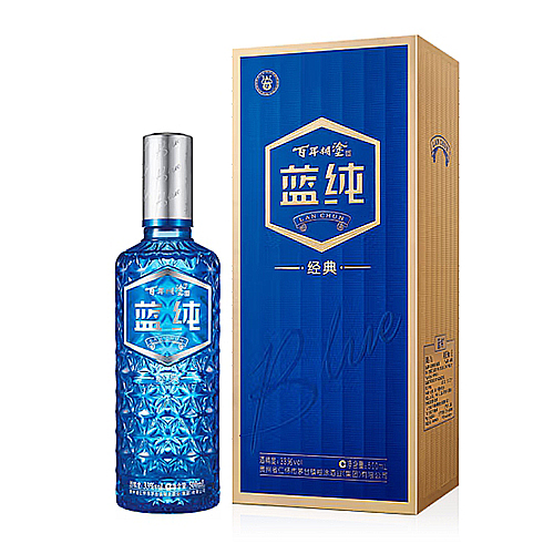 [정품]바이니엔후투. 람순경전(百年糊涂, 蓝纯经典) 500ml, 33%Vol