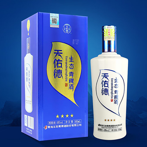 [정품]텐요우더칭커주(天佑德青稞酒),생태4성(生态4星).500ml. 48%vol