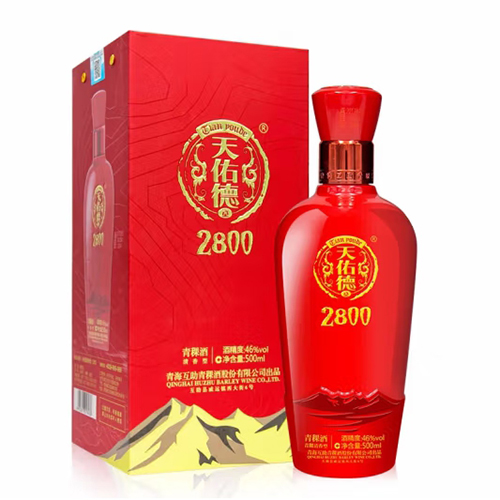 [정품]텐요우더칭커주(天佑德青稞酒),고원해발2800(高原海拔2800).500ml. 46%vol