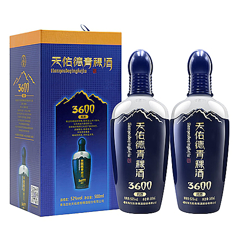 [정품]텐요우더칭커주(天佑德青稞酒),고원해발3600(高原海拔3600).500ml. 52%vol