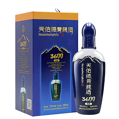 [정품]텐요우더칭커주(天佑德青稞酒),고원해발3600(高原海拔3600).500ml. 52%vol