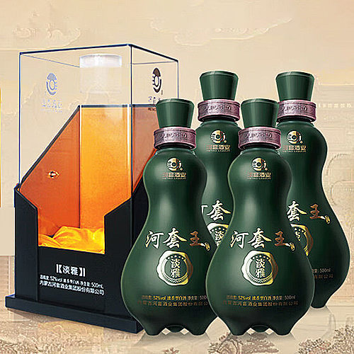 [정품]허타오왕(河套王) 담아(淡雅) 500ml, 52%Vol